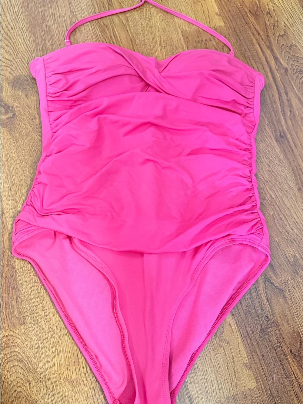 Liz Claiborne Bright Pink One-Piece Swimsuit